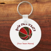 Basketball - zwart/rood sleutelhanger (Voorkant)