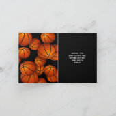 Basketballen Accent Jongens Meisjes Happy Birthday Kaart (Binnen)