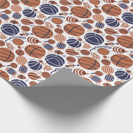 Basketballen Cadeaupapier (Hoek)
