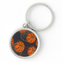 Basketballen en Hoops Sleutelhanger