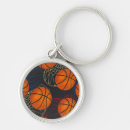 Basketballen en Hoops Sleutelhanger