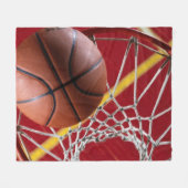Basketballen en Net Fleece Blanket Deken (Voorkant (Horizontaal))