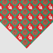 Basketballen en Santa Basketball voor kerstcadeaut Tissuepapier (Detail)