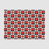 Basketballen & harten Patroon Fun Party Tissuepapier (Voorkant)