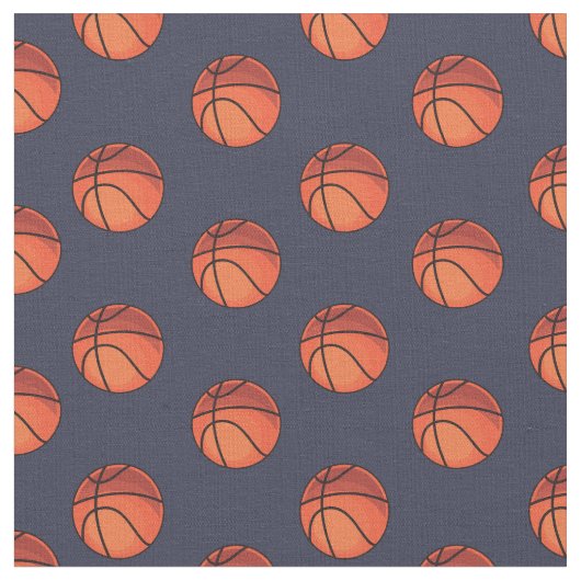 Basketballen op Navy Blue Stof (Close Up)