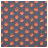 Basketballen op Navy Blue Stof (Swatch)