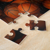 Basketballen patronen jongens gepersonaliseerd legpuzzel (Zijkant)