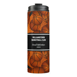 basketballen patroon coach cadeau een aangepaste n thermosbeker