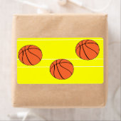 Basketballen patroon op etiket (Insitu)