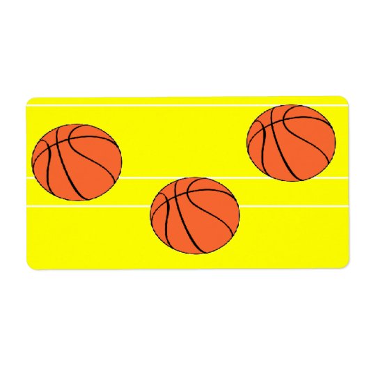 Basketballen patroon op etiket (Voorkant)