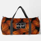 basketballen patroon speler naam jersey nummer plunjezak (Voorkant)