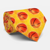 Basketballen Patroon Stropdas (Opgerold)