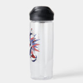 basketballen voor meisjes rode witte blauwe sterre waterfles (Achterkant)