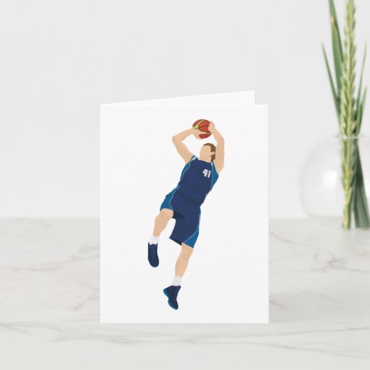 Basketballer 3 punten kaart (Voorkant)