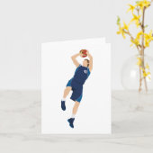Basketballer 3 punten kaart (Gele Bloem)