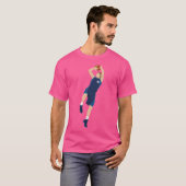 Basketballer 3 punten t-shirt (Voorkant volledig)
