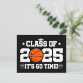 Basketballer Afstuderen Klasse van 2025 Senior Briefkaart (Staand voorkant)