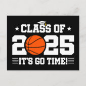 Basketballer Afstuderen Klasse van 2025 Senior Briefkaart (Voorkant)