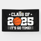 Basketballer Afstuderen Klasse van 2025 Senior Spandoek (Horizontaal)