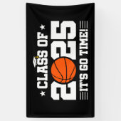 Basketballer Afstuderen Klasse van 2025 Senior Spandoek (Verticaal)