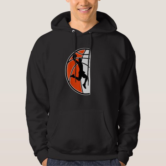 Basketballer Basketball Hoop Dunking Basketball Ho Hoodie (Voorkant)
