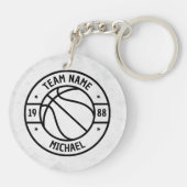 Basketballer Brother's Ball Game Acryl Sleutelhanger (Achterkant)