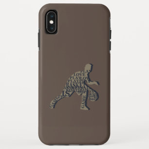 Basketballer dribbelen met full body tekst Case-Mate iPhone case