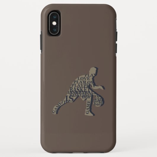 Basketballer dribbelen met full body tekst Case-Mate iPhone case (Achterkant)