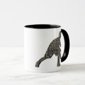 Basketballer dribbelen met full body tekst mok (Voorkant rechts)