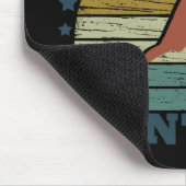 Basketballer dribbelen  retro zonsondergang muismat (Hoek)