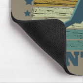 Basketballer dribbelen retro zonsondergang muismat (Hoek)