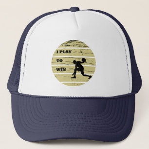 Basketballer dribbelen  retro zonsondergang trucker pet