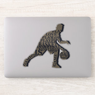 Basketballer dribbelt sticker