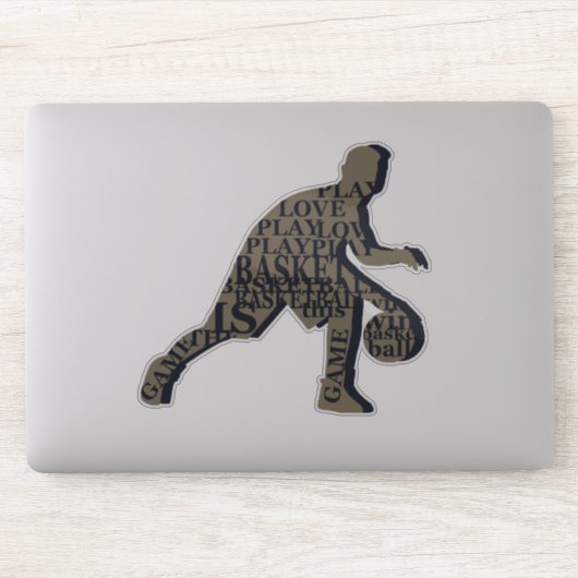 Basketballer dribbelt sticker (Computer)