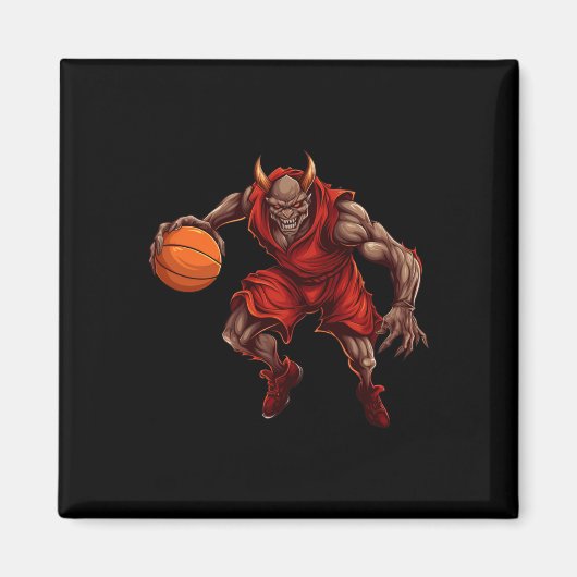 Basketballer Duivel Magneet (Voorkant)