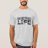 basketballer leven blauwe tekst t-shirt (Voorkant)