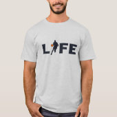 basketballer leven blauwe tekst t-shirt (Voorkant)