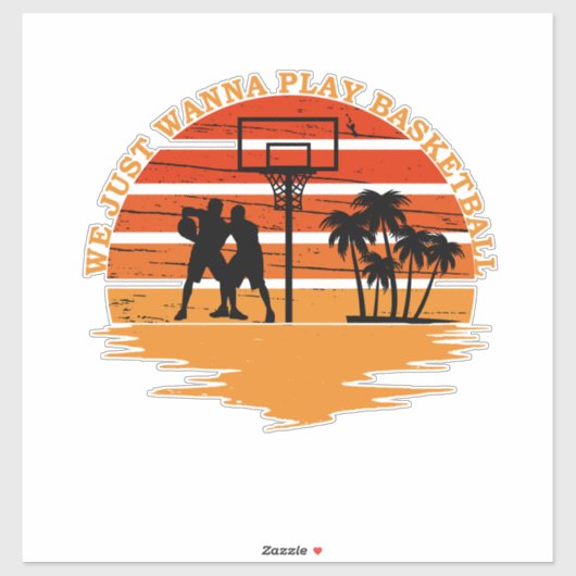 Basketballer met grappige uitspraken sticker (Vel)