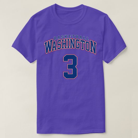 Basketballer nummer 5 van Washington T-shirt (Design voorkant)