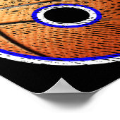 Basketballer nummer 6 poster (Hoek)