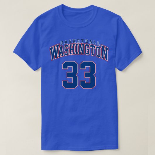Basketballer nummer 6 van Washington T-shirt (Design voorkant)