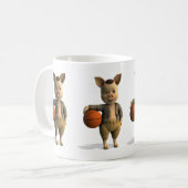 Basketballer Piglet Koffiemok (Voorkant links)