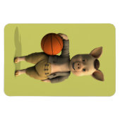Basketballer Piglet Magneet (Horizontaal)