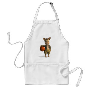 Basketballer Piglet Standaard Schort