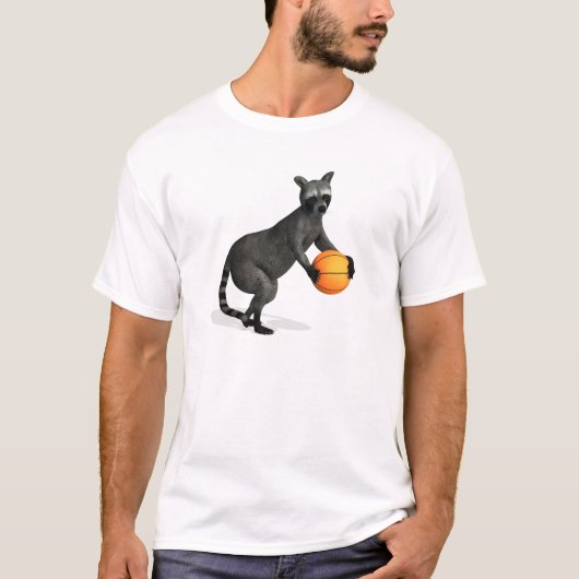 Basketballer Raccoon T-shirt (Voorkant)