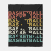 Basketballer  retro stijl fleece deken (Voorkant)