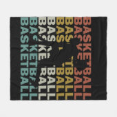 Basketballer  retro stijl fleece deken (Voorkant (Horizontaal))