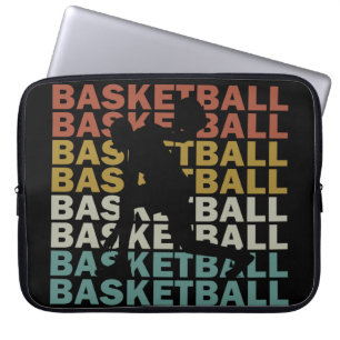 Basketballer  retro stijl laptop sleeve