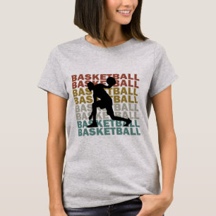 Basketballer retro stijl t-shirt