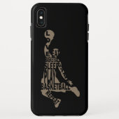 Basketballer slam dunk met full body tekst Case-Mate iPhone case (Achterkant)
